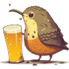sweet bird with beer