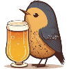 Little bird with beer
