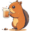Sweet squirrel with beer