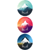 Mountain Landscape Geometric Art
