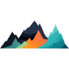 Mountain Landscape Geometric Art