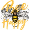 Bee Happy Illustration