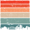 Sunset Gradient City Skyline
