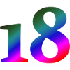18, bunter farbverlauf, schenken