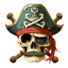 Pirate Captain Skull & Bones