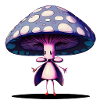 Champignon fille rose