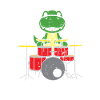 Drummersaurus Drums Drummer Gift Musician