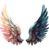 Artistic Rainbow Wings