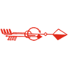 Flèche rouge étrange