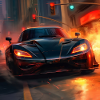 car with the headlights