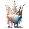 Melting crown white