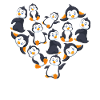 Herz Pinguin