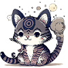 Super cute cat design.