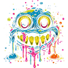 Crazy Melting Smilie Monster Psychedelic