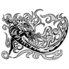 Little black and white caiman