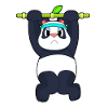 Panda Bodybuilder Pull-ups Culturisme