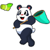 Panda Landing Net Bambou