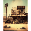 Retro cowboy village