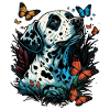 Dalmatiens et papillons