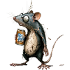 crazy mouse with beer