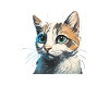 Dessin de chat mignon