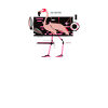 Stylish futuristic flamingo