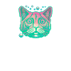 Spiritual Green Yoga Cat