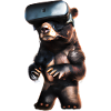 Bear with Virtual Reality Headset