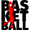 Basketball Silhouette Design Red