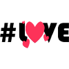 Red Hearts on Black Background