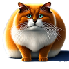 Fat Cat with Fluffy Fur