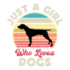 Allemand Pointer Chien Silhouette Rétro