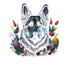 Easter Spring German Shepherd Dog