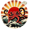 Japanilainen taide, Octopus in the Sea with Waves Comic