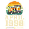 25th birthday April Born in 1998 Gift idea
