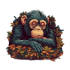 sleeping chimpanzee