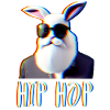 Hip hop hipster kanin med skjegg
