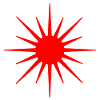 Red sun symbol