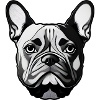 French Bulldog Portrait Illustration