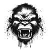 Wild and furious monkey