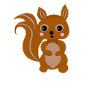 Cute Kawaii Squirrel
