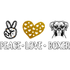 Peace Love Boxer