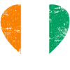 Côte d'Ivoire flag heart