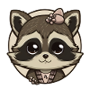 Mignonne fille raton laveur
