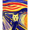 Impressionistic Funny Cat Screaming Impressionism