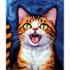 Impressionistic Funny Cat Screaming Impressionism