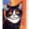 Impressionistic Funny Cat Screaming Impressionism
