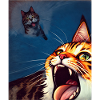 Impressionistic Funny Cat Screaming Impressionism