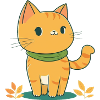 Chat avec écharpe