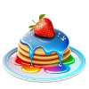 Crêpes arc-en-ciel juteuses